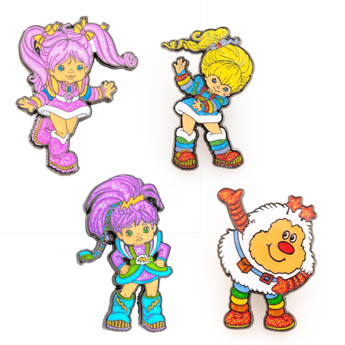 Rainbow Brite SDCC 2024 Exclusive Glitter Enamel Pin Set