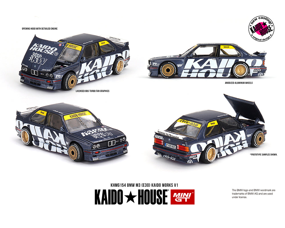 ***Preorder*** Kaido House x Mini GT 1:64 BMW M3 (E30) Kaido Works V1 - Dark Blue