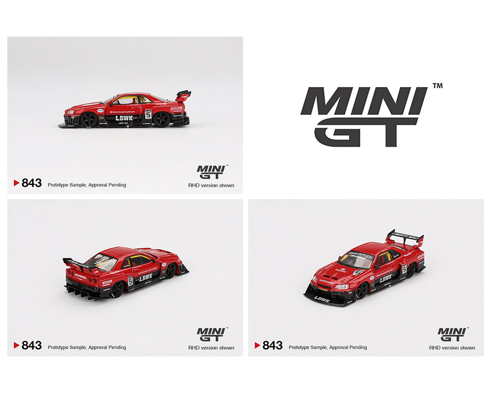 ****Preorder**** Mini GT 1:64 Nissan LB-ER34 Super Silhouette SKYLINE – Red/Black – Limited Edition