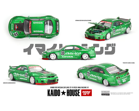 ****Preorder**** Kaido House x Mini GT 1:64 Nissan Skyline GT-R (R33) Imai Racing V1 – Green