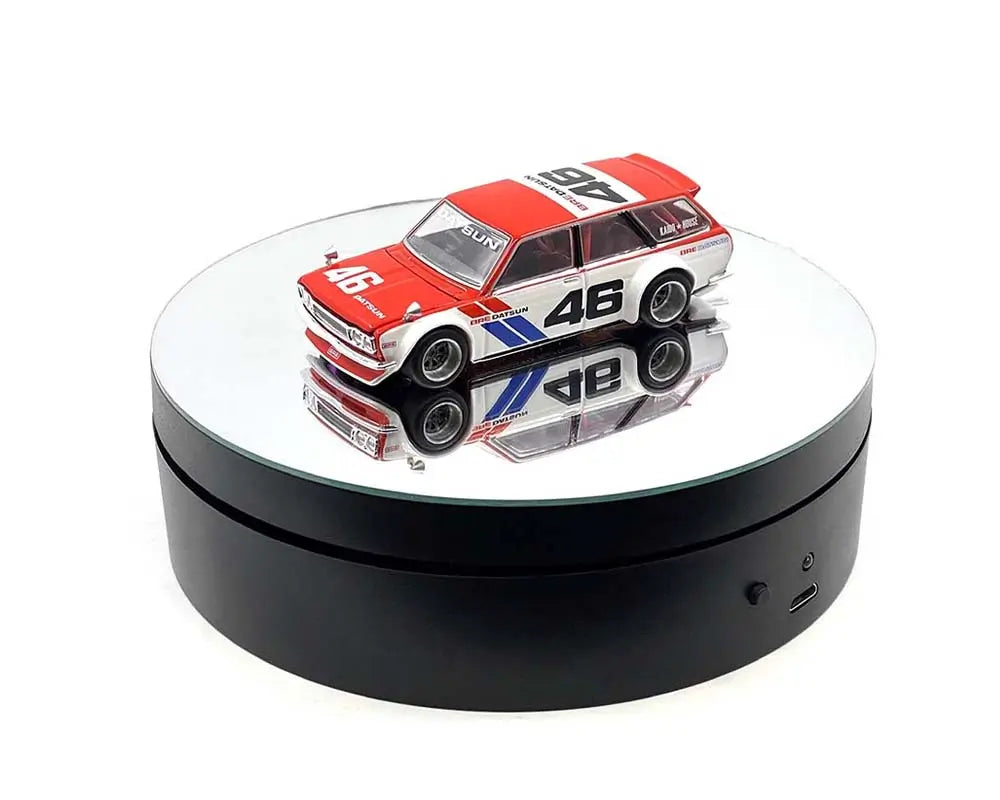 ***Pre-Order*** Mini Turntable 1:64 Scale Turntable Display 4.75" USB / BATTERY Compatible - Mirror Top