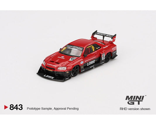 ****Preorder**** Mini GT 1:64 Nissan LB-ER34 Super Silhouette SKYLINE – Red/Black – Limited Edition