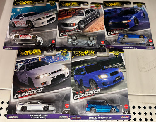 Hot Wheels Car Culture Premium 2024  Modern Classics E Case Set of 5 FPY86-961E