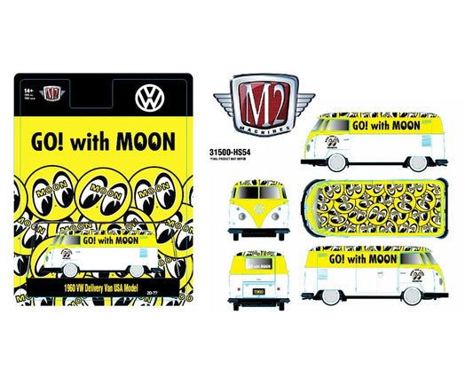 ****Preorder**** M2 Machines 1:64 1960 Volkswagen Delivery van USA Model Mooneye’s – White- Hobby Exclusive