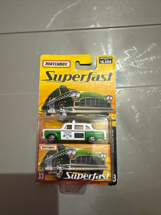 Matchbox Superfast Checker Cab 33 Limited Edition Diecast 1 Of 15,500 Green