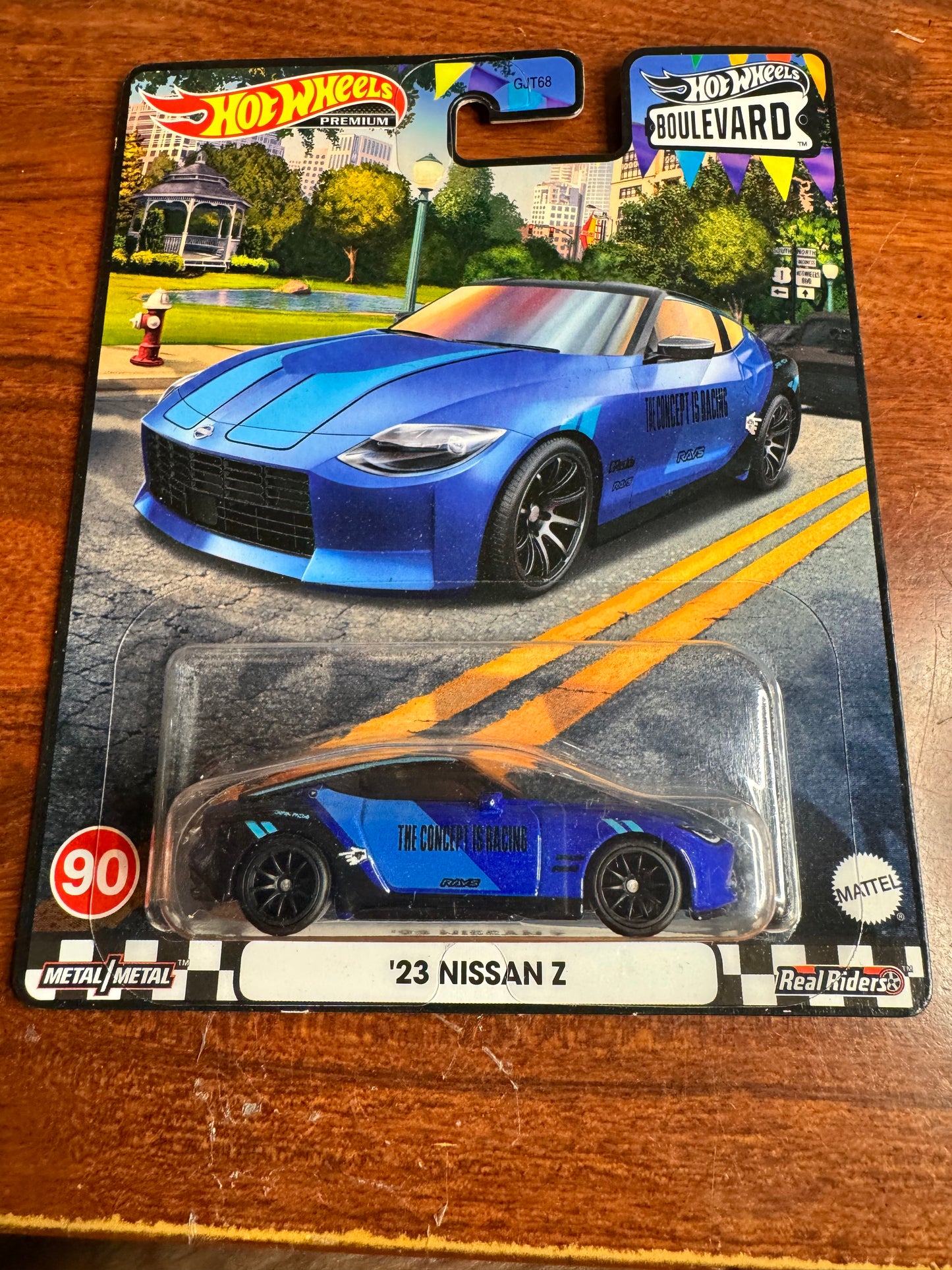 Hot Wheels Premium Boulevard #90 '23 Nissan Z Blue Real Riders Metal/Metal