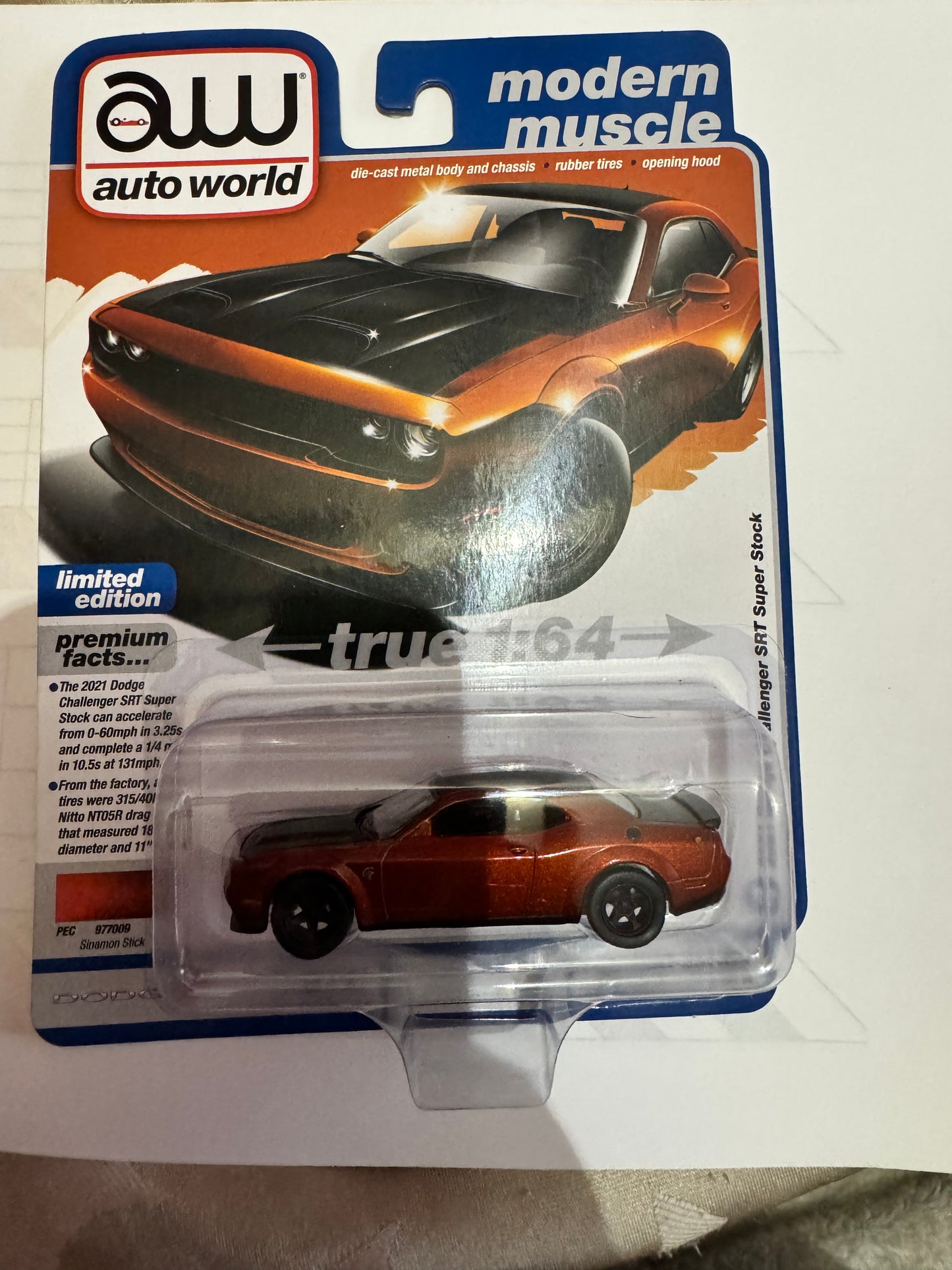 2023 Auto World 2021 Dodge Challenger SRT Super Stock #4 Version A Sinamon Stick