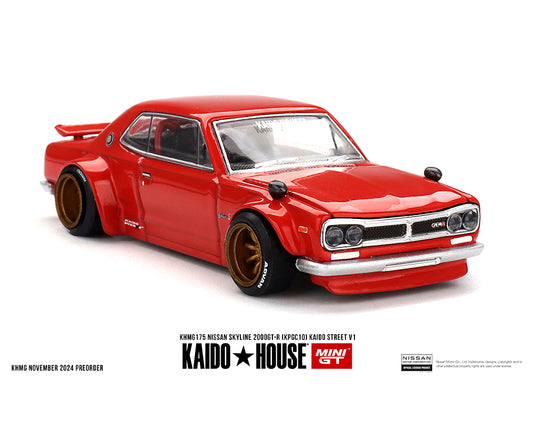 ***Preorder***Kaido House x Mini GT 1:64 Nissan Skyline 2000GT-R (KPGC10) Kaido Street V1- Red