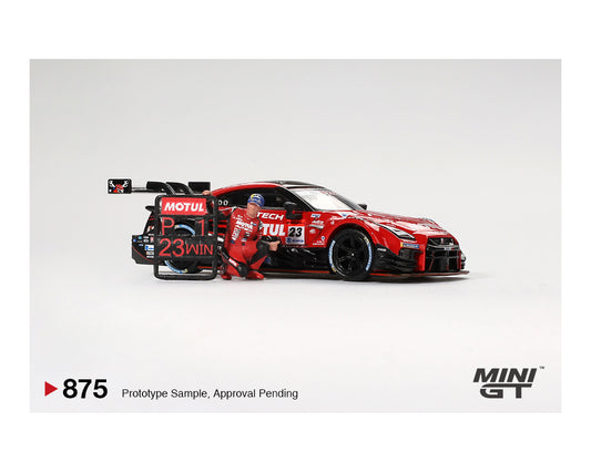 (Preorder) Mini GT 1:64 Nissan GT-R NISMO #23 “MOTUL AUTECH GT-R 2021” SUPER GT SERIES Suzuka winner W/ Matsuda Figure